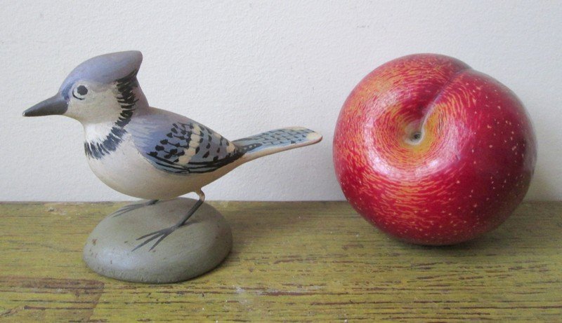 Miniature Blue Jay Carving (1 of 5)
