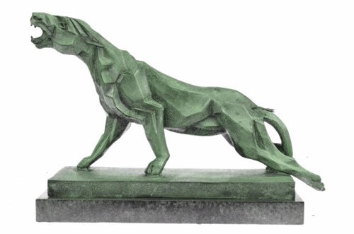 Modern Art Jaguar Panther Bronze Sculpture on marble: Though The Most Feared And Lethal Predator Of The Jungle, The Beauty Of A Lion Is Undeniable. This 100% Carefully Handmade And Fully Detailed Sculpture Includes The Smallest Details Of The King Of All