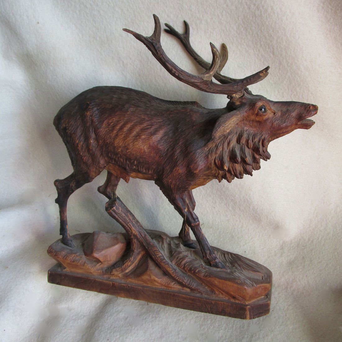 Antique Black Forest German Carved Elk, Stag (1 of 9)