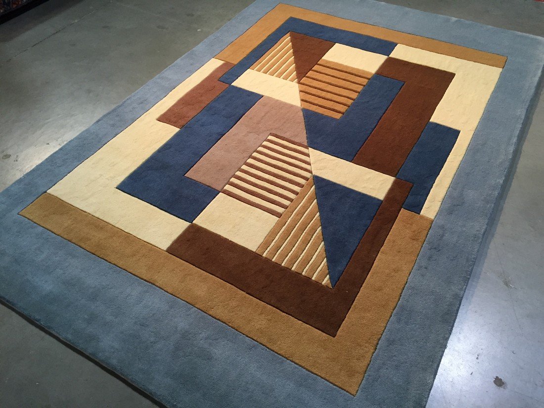 6x8 CONTEMPORARY DESIGN HAND MADE & CARVED  WOOL RUG (1 of 5)