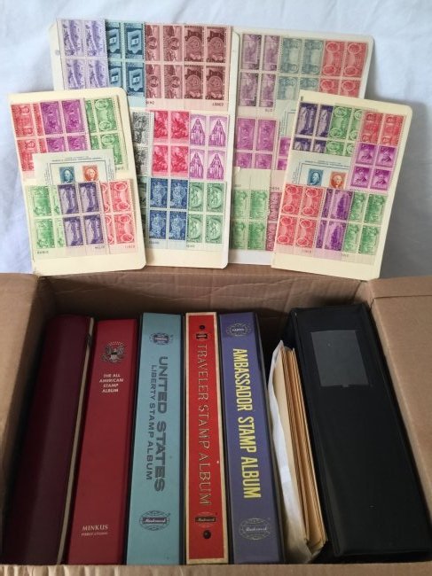 US Stamp Collection and  US mint plate blocks (1 of 1)