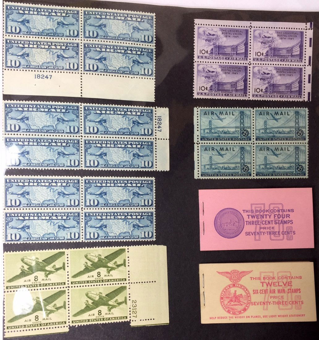 US Plate Blocks, booklets. (1 of 4)