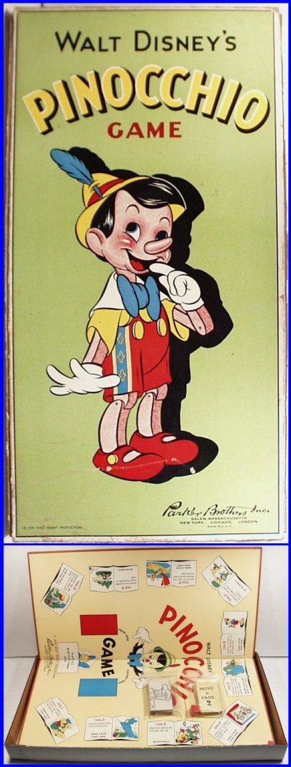 Vintage 1939 Walt Disney's PINOCCHIO Board Game by (1 of 1)