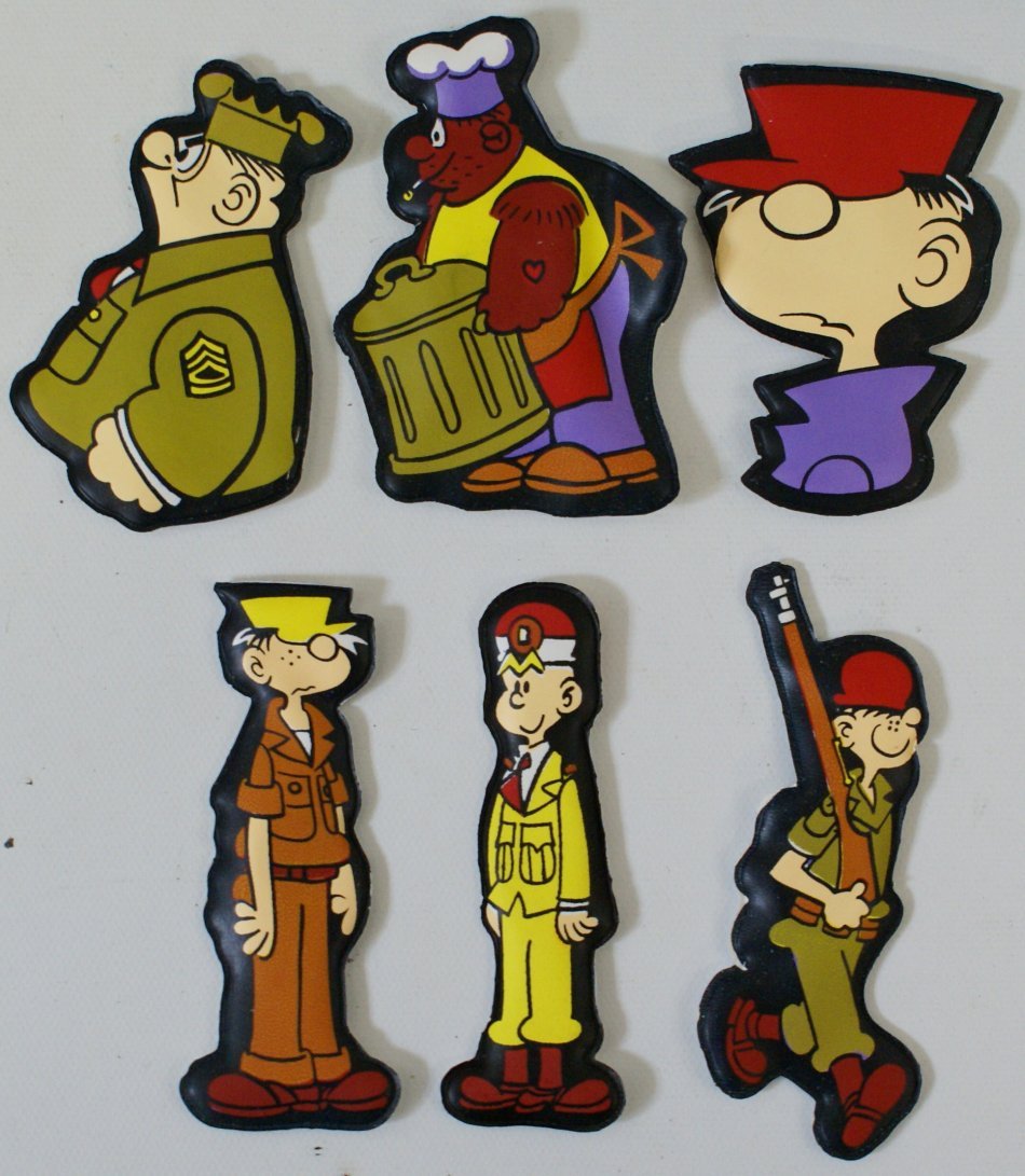 Vintage 1974 Lot of 6 Beetle Bailey Cartoon Puffy (1 of 1)