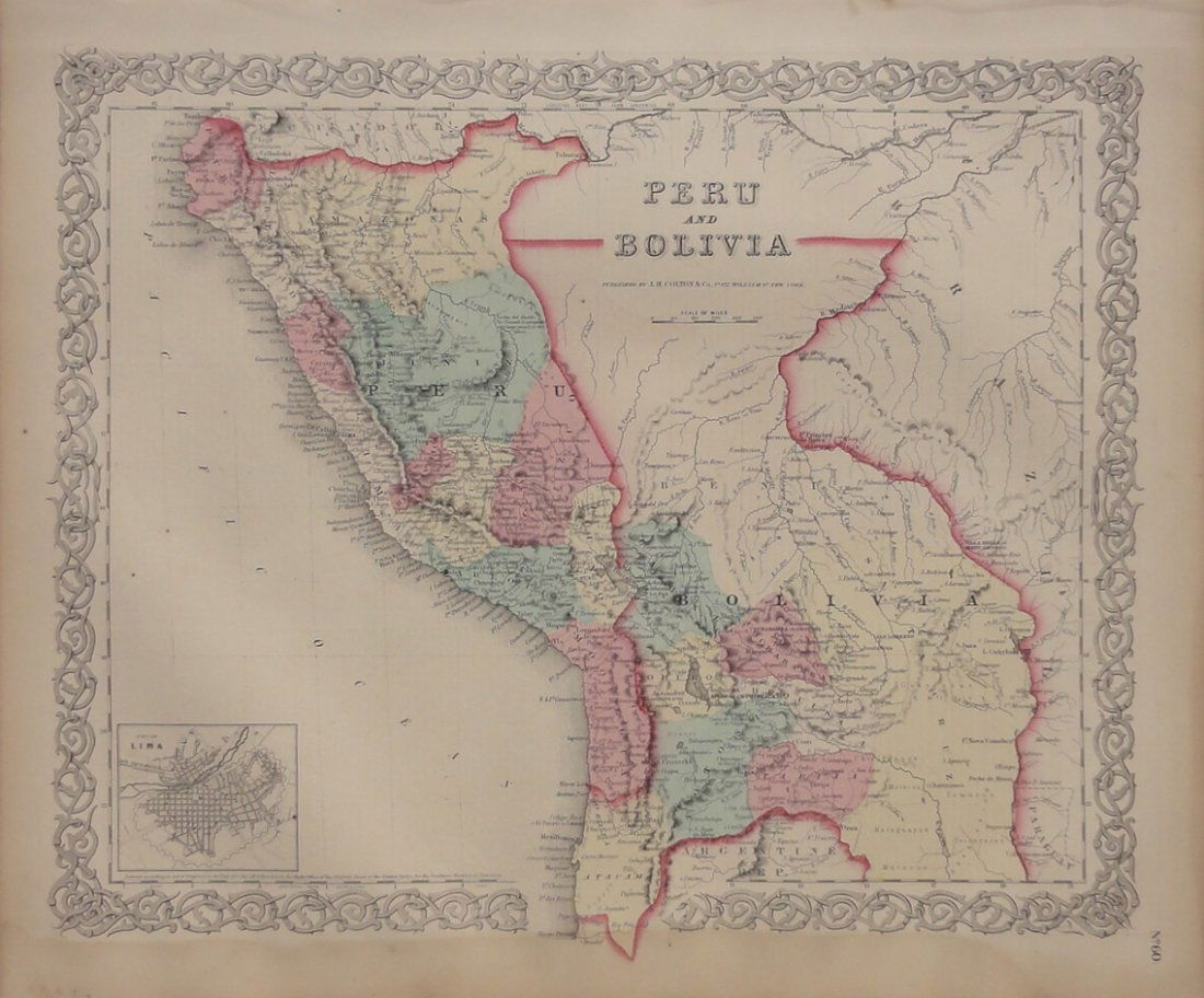 Map of Peru & Bolivia, by Colton, 1875 (1 of 7)