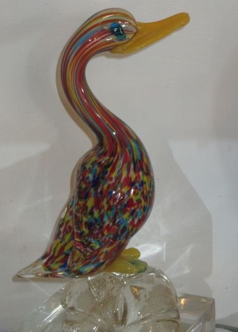 Colorful Vintage Murano Italian Art Glass Duck (1 of 3)