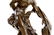decorative bronze sculpture on marble base - 10