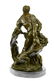 decorative bronze sculpture on marble base - 5