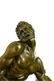 decorative bronze sculpture on marble base - 7