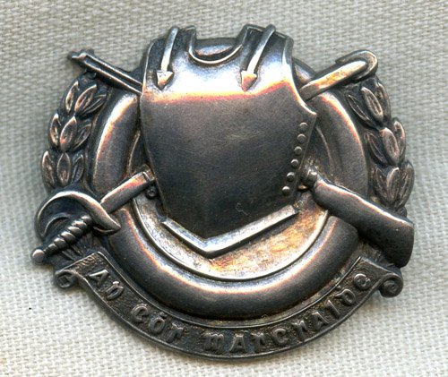 Extremely Rare 1942 Irish Cavalry Corps Officer's: ARTIFACT: This is an extremely rare 1942 Irish Cavalry Corps officers collar badge in hallmarked silver. Originally born as the Armoured Car Corps in 1922, the group was renamed the Cavalry Corps in 1