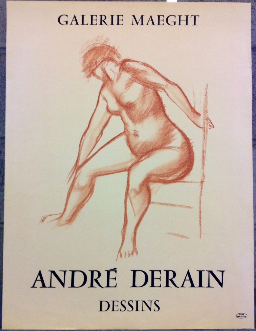 Andre Derain - Dessins -Galerie Maeght: Andre Derain - Dessins Galerie Maeght Dimension: 25 1/2" x 18 1/2" Original lithograph Buyer Pays Shipping Ships from California Reference Number: FNG1-140