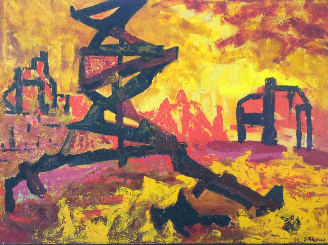 Shirley Bleviss - Abstract Painting - Mid Century (1 of 5)