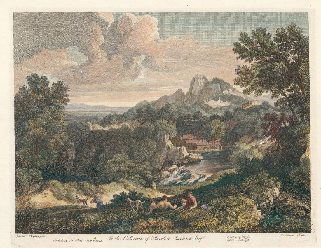 Landscape Engraving after Gaspar Poussin (1 of 1)