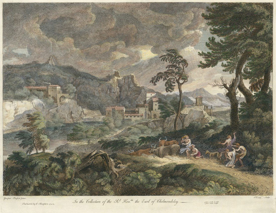 Landscape Engraving after Gaspar Poussin (1 of 1)
