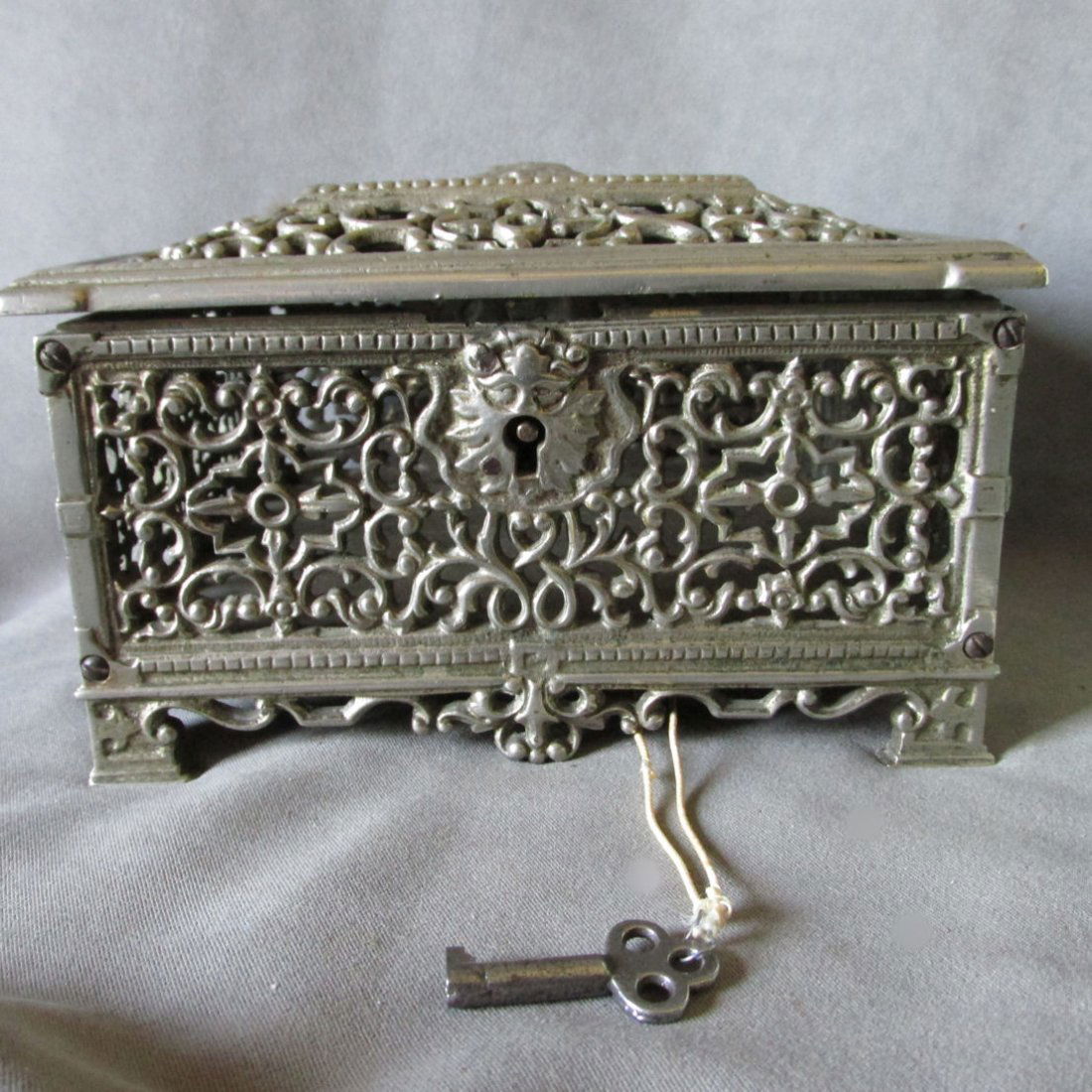 19thC Gothic Jewelry Box with Gargoyles (1 of 7)