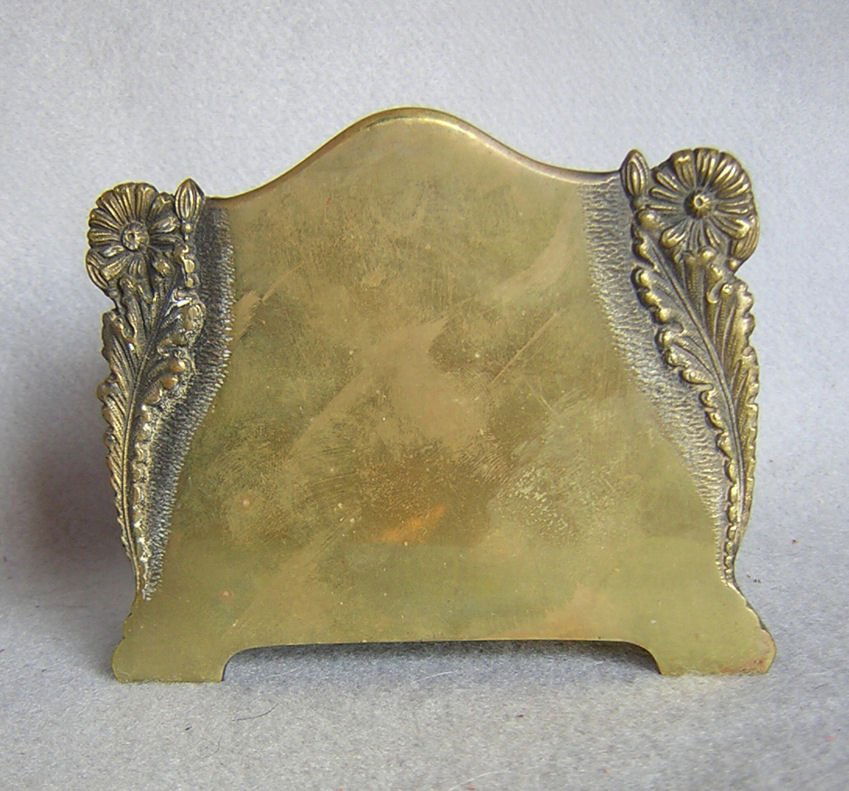 Antique Art Nouveau Bronze Letter Holder, Daisies (1 of 4)