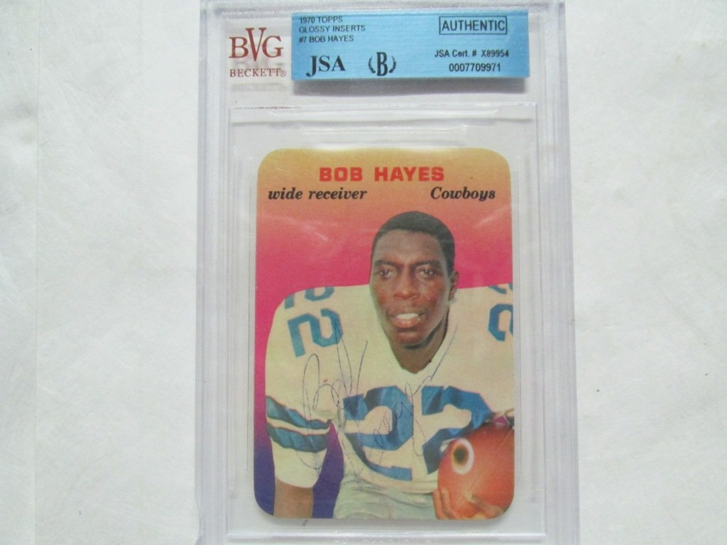 Bob Hayes Autographed card JSA Rare signed topps insert (1 of 1)