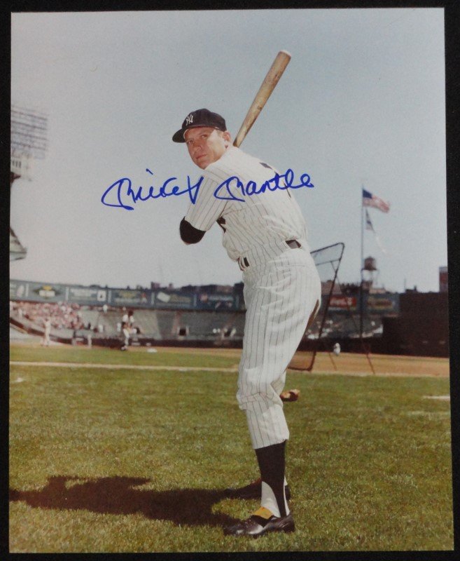 Mickey Mantle Autographed Photo COA 8x10 (1 of 2)