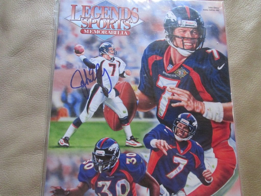 John Elway autographed Legends sports magazine (1 of 2)