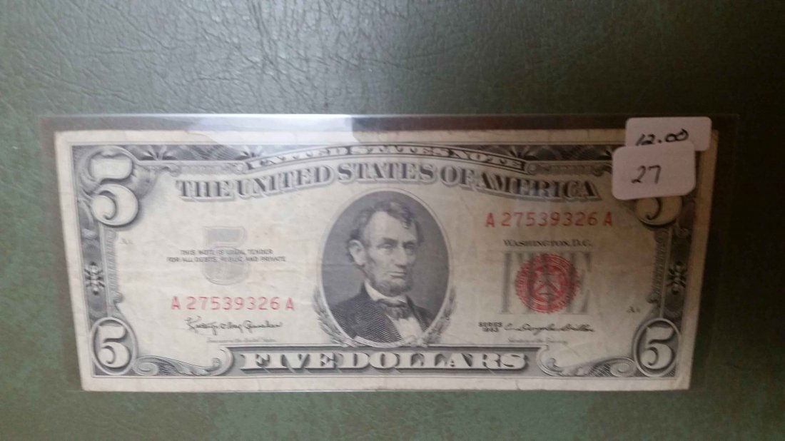 CIRCULATED $5 RED SEAL SERIES 1963 (1 of 1)