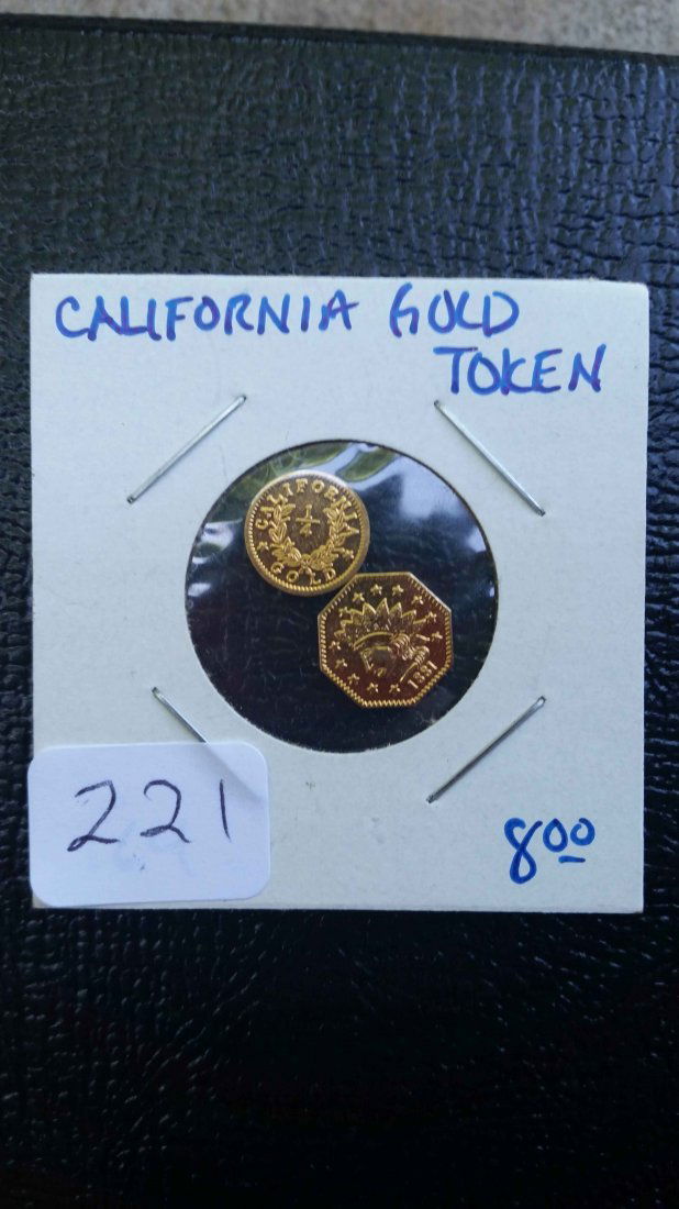2 PIECES CALIFORNIA GOLD TOKENS (1 of 1)