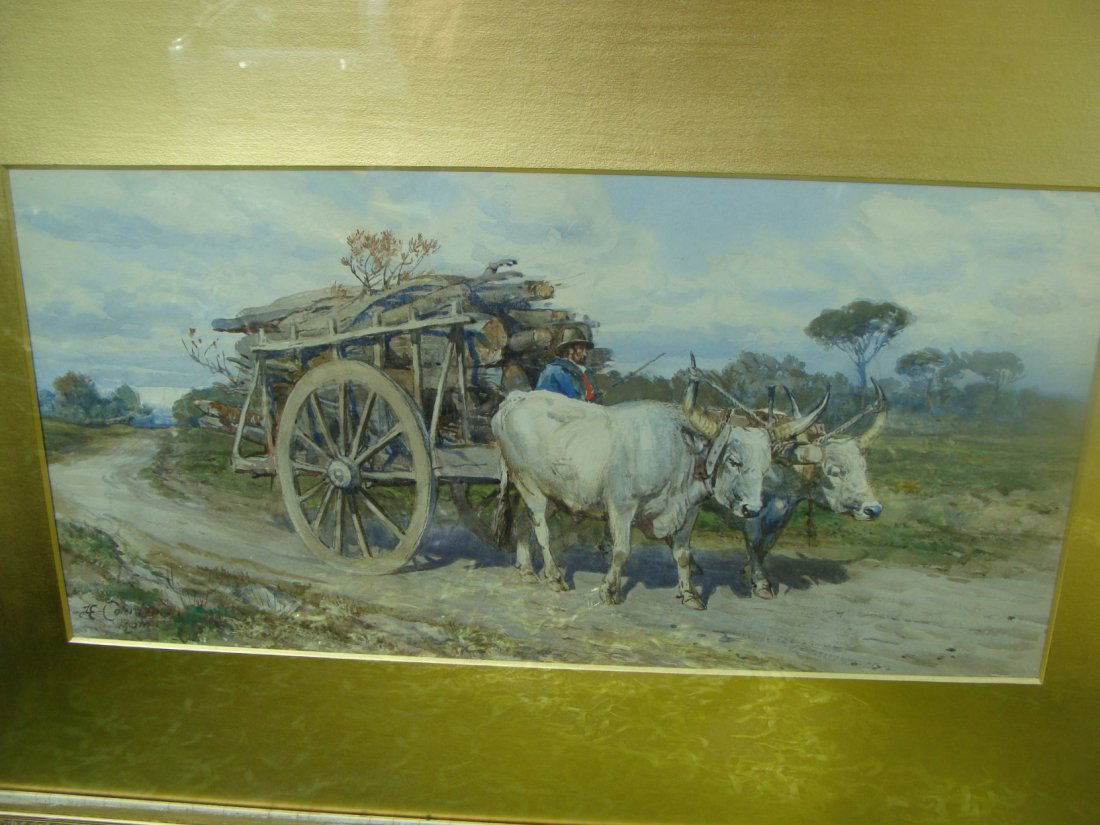 Enrico Coleman, Oxen Pulling A Load (1 of 2)