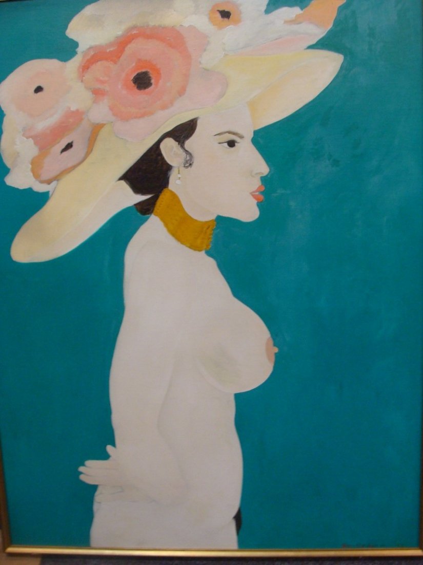 Ben Johnson, Lady with the Hat: Ben Johnson 41x32 o/c No Reserve Buyer pays shipping. This item ships from Boston, MA