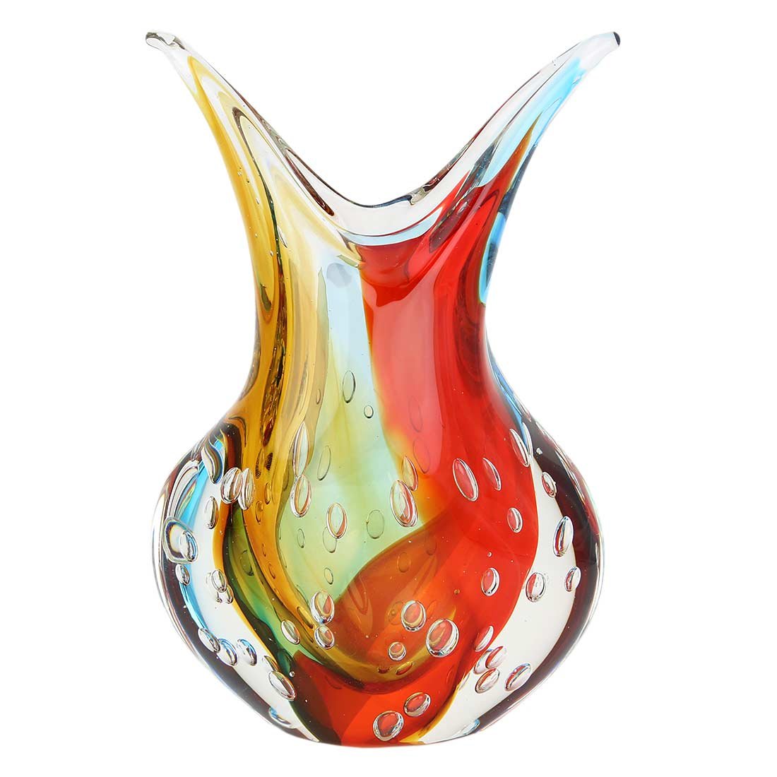 Murano Art Glass Sommerso Vase - Venetian Sunrise (1 of 6)
