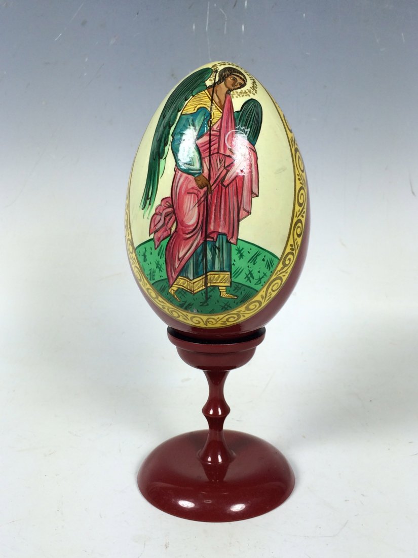 Carved Wood Icon Egg (1 of 4)