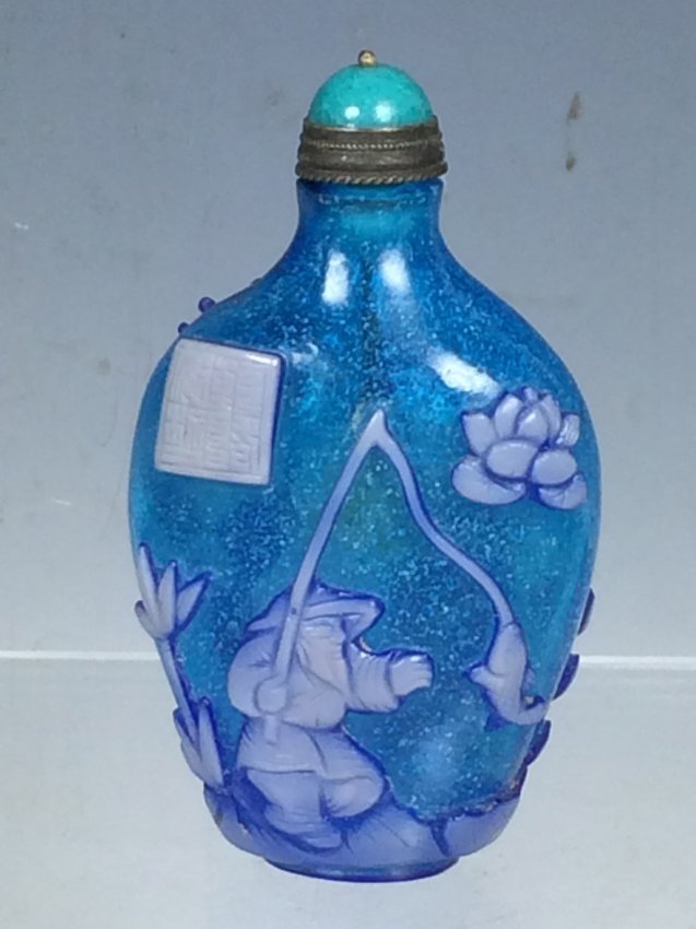 Multi Color Peking Glass Snuff Bottle (1 of 4)