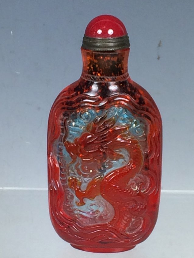 Multi Color Peking Glass Snuff Bottle (1 of 4)