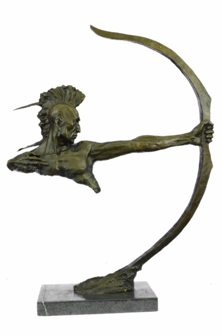 Bronze Indian Warrior With Bow And Arrow bronze (1 of 6)