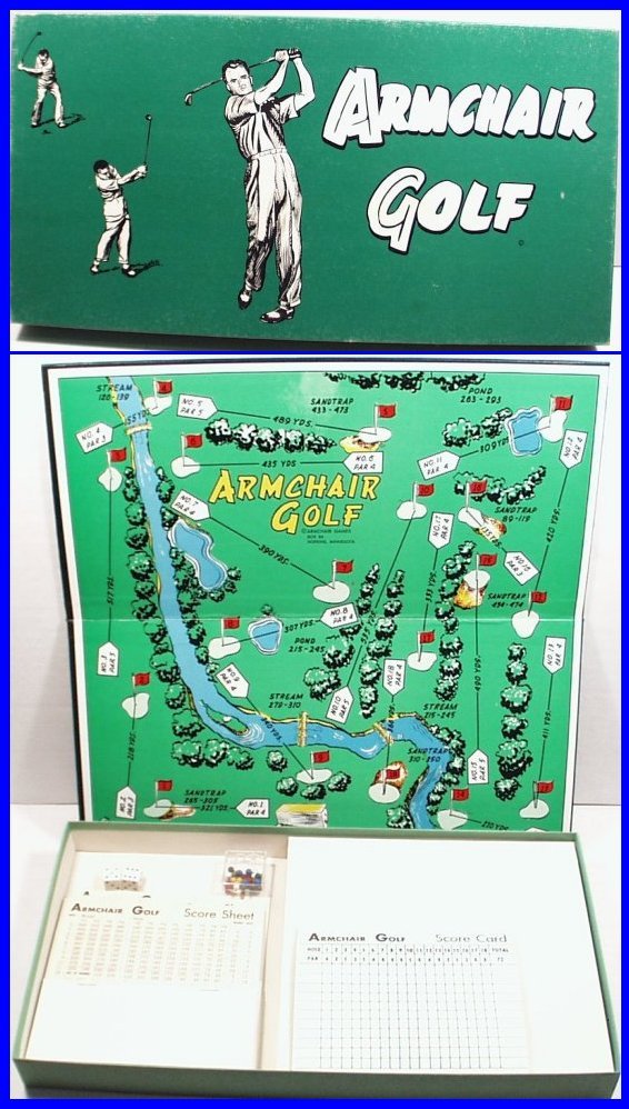 Vintage 1960's ARMCHAIR GOLF Board Game by Armchair (1 of 1)