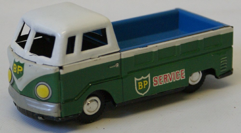 Vintage Tin Litho Friction VW Combi Truck with BP (1 of 4)