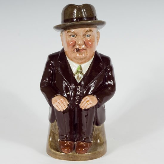 Royal Doulton Toby Jug Cliff Cornell Large Dark Brown (1 of 1)