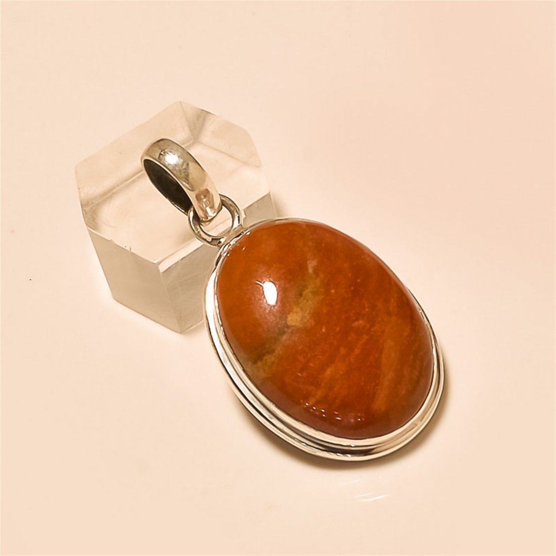 Red Jasper Pendant Solid Sterling Silver (1 of 1)