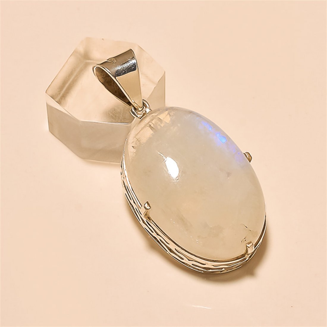Moonstone Pendant Solid Sterling Silver (1 of 1)