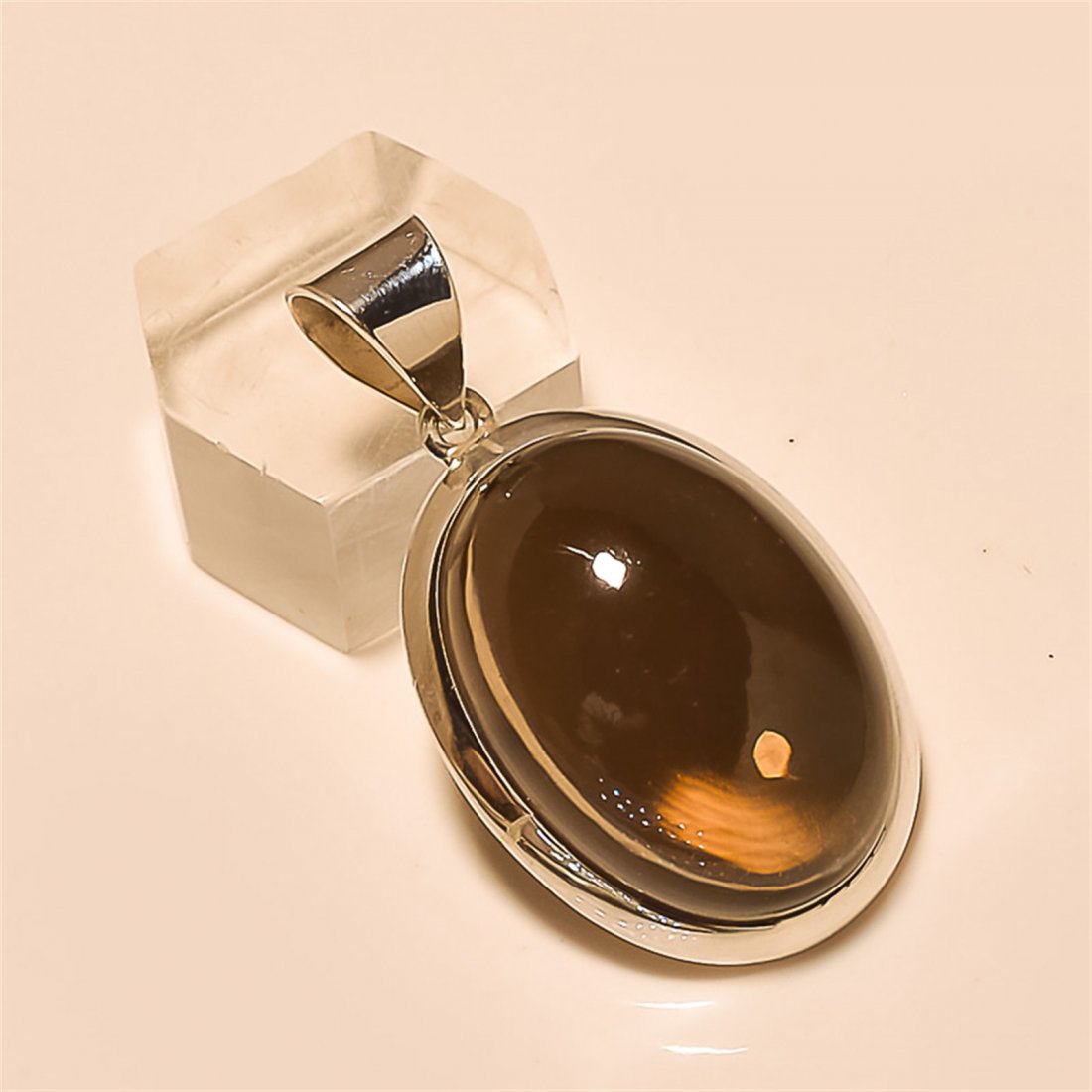 Smokey Quartz Pendant Solid Sterling Silver (1 of 1)