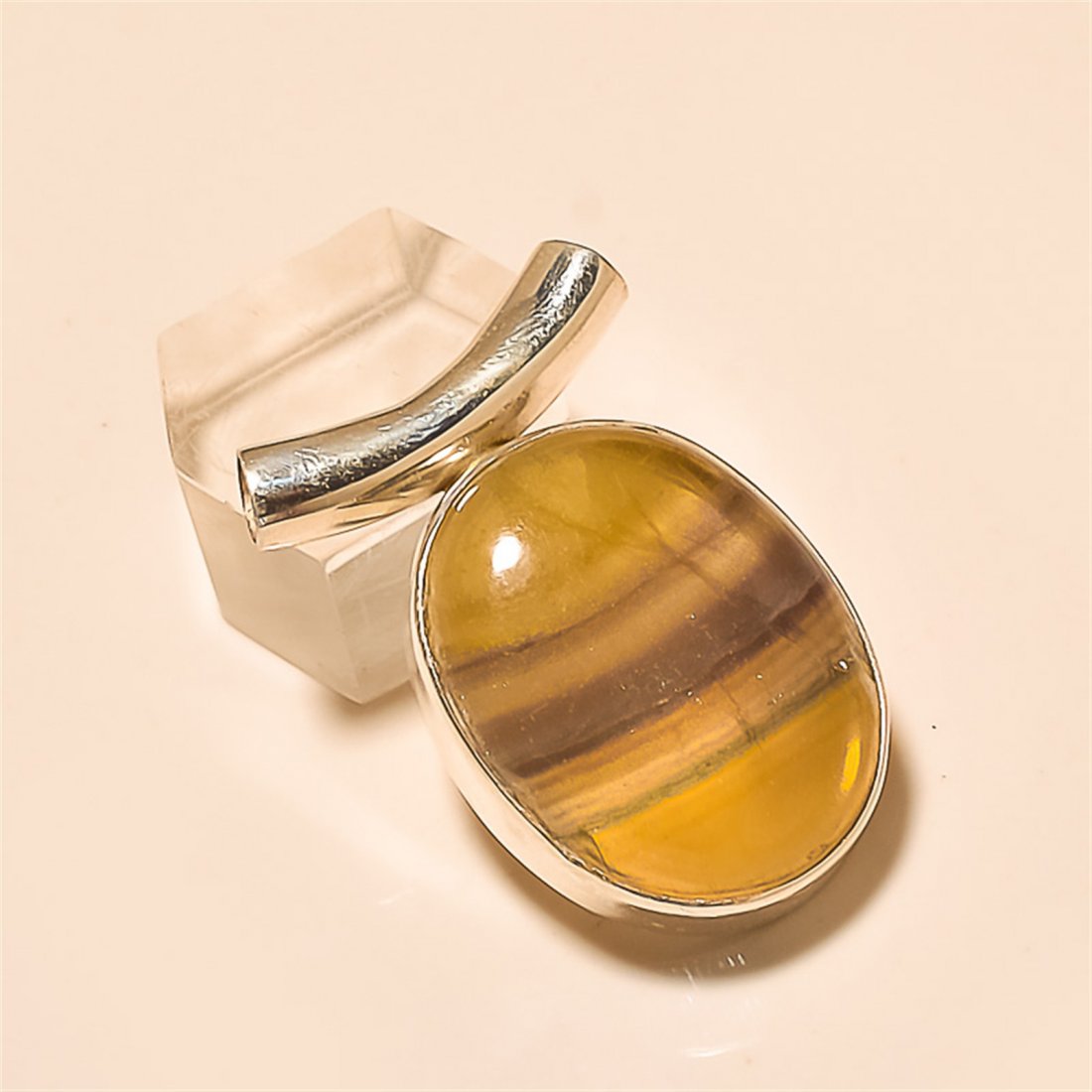 Flourite Pendant Solid Sterling Silver (1 of 1)