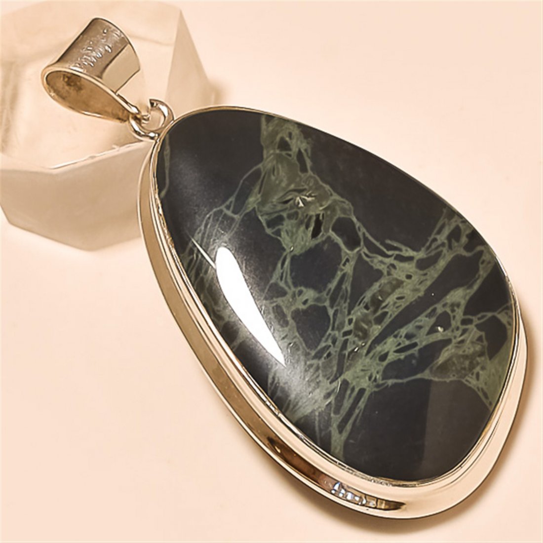 Ocean Jasper Pendant Solid Sterling Silver (1 of 1)
