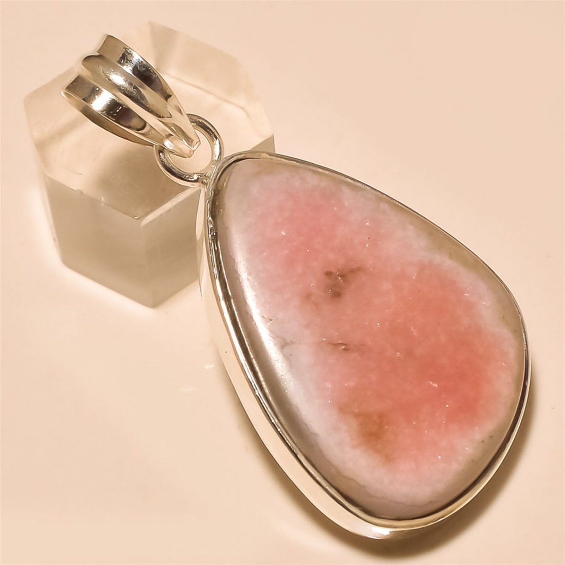 Rhodonite Pendant Solid Sterling Silver (1 of 1)