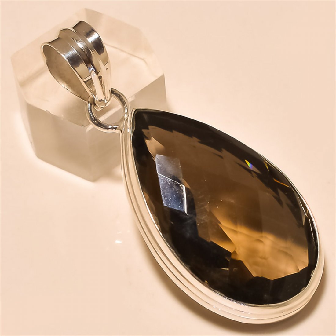 Smokey Quartz Pendant Solid Sterling Silver (1 of 1)