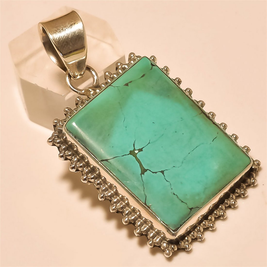 Turquoise Pendant Solid Sterling Silver (1 of 1)