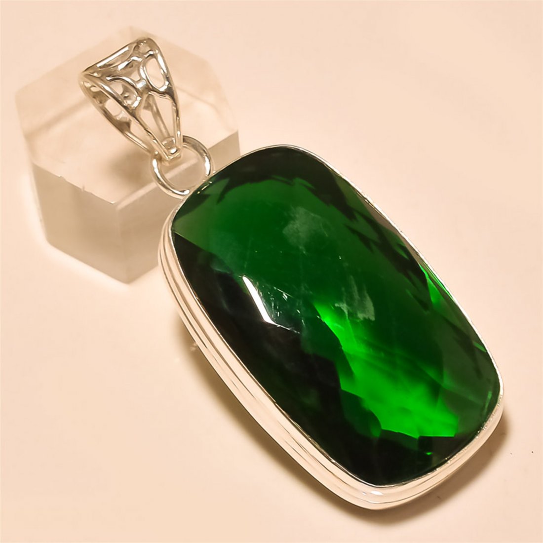Green Chrome Pendant Solid Sterling Silver (1 of 1)