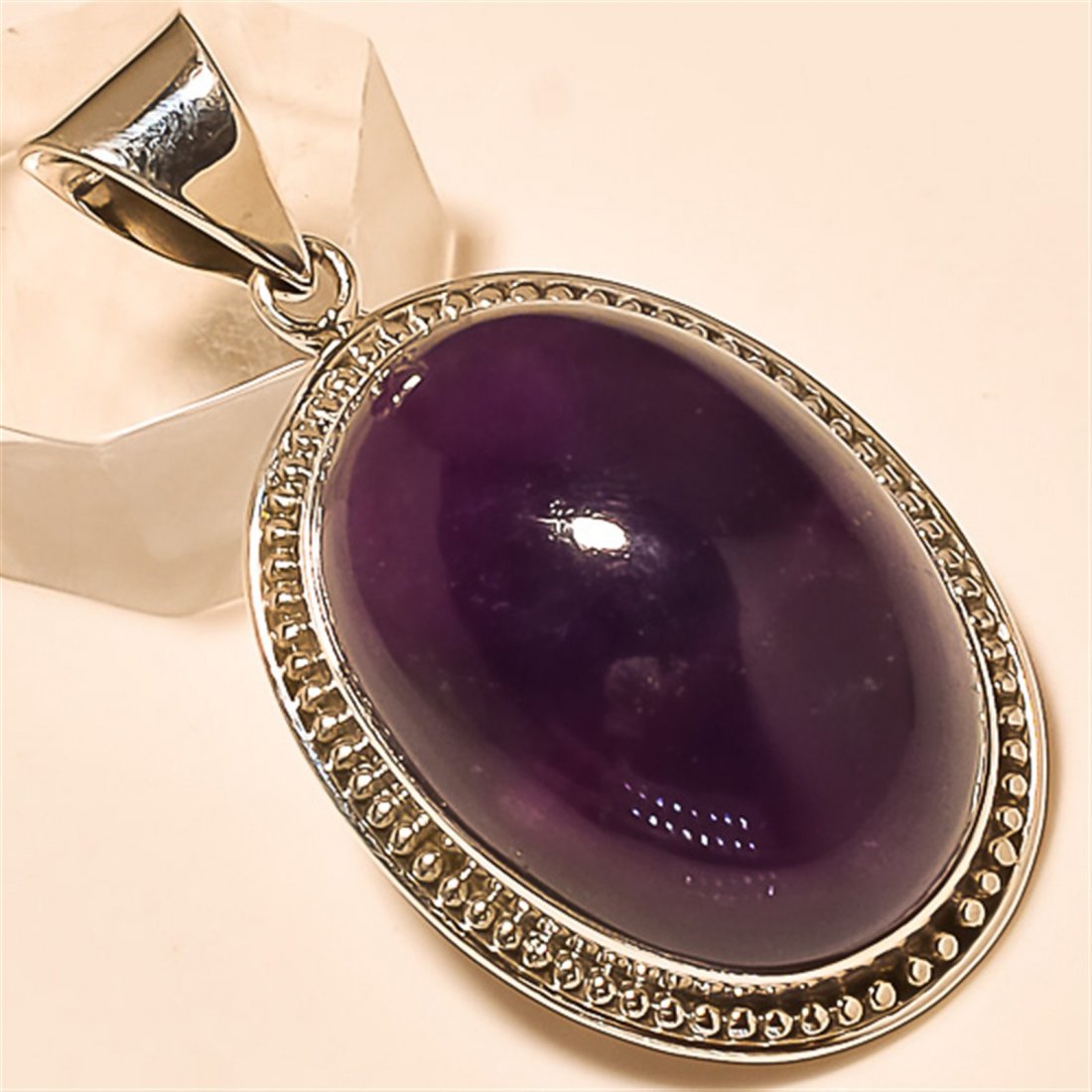 Amethyst Pendant Solid Sterling Silver (1 of 1)