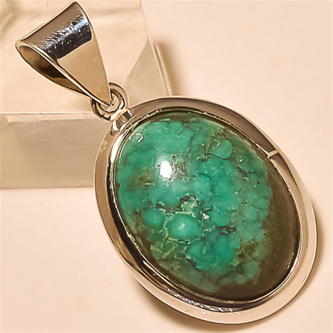 Turquoise Pendant Solid Sterling Silver (1 of 1)