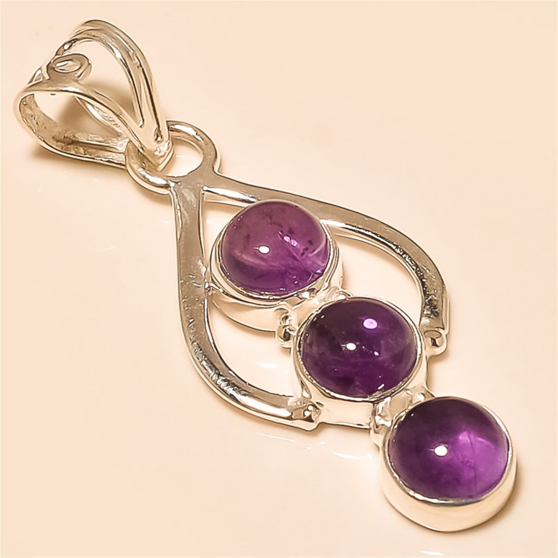 amethyst Pendant Solid Sterling Silver (1 of 1)