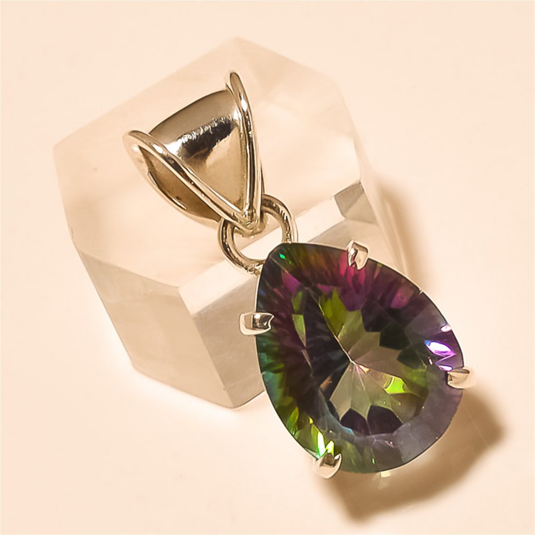 mystic topaz Pendant Solid Sterling Silver (1 of 1)