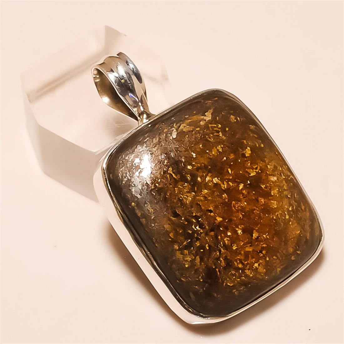 bronzite Pendant Solid Sterling Silver (1 of 1)