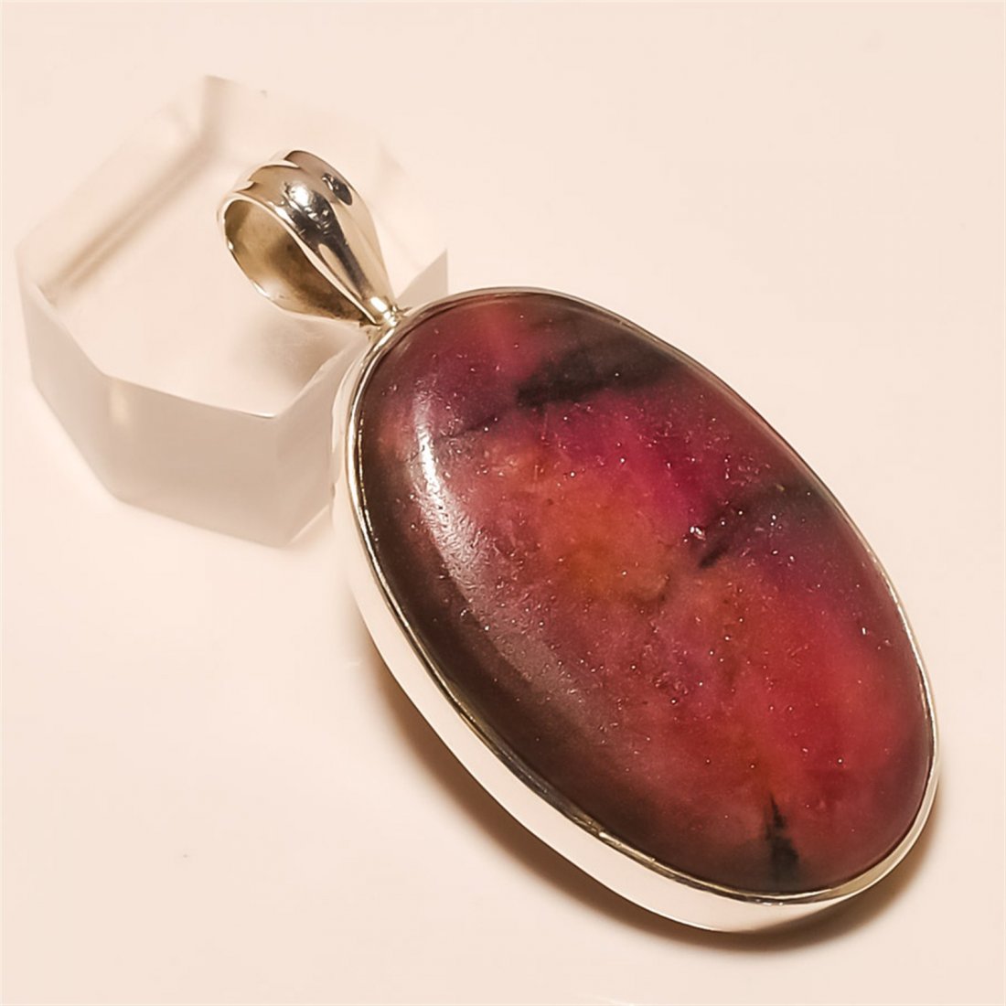 Rhodonite Pendant Solid Sterling Silver (1 of 1)